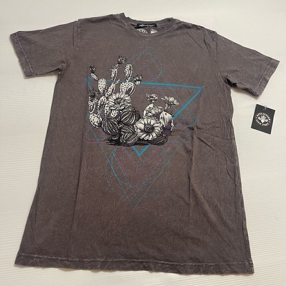 NWT Affliction Boutique Cactus Garden T-Shirt Size Small New